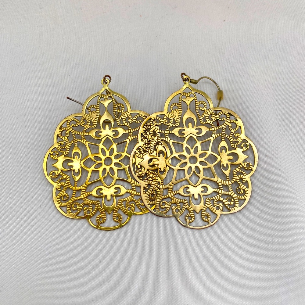 Beautiful Gold Dangle Earrings